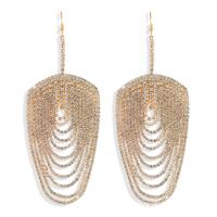 Zinc Alloy Rhinestone Drop Earring, plated, fashion jewelry & with rhinestone nickel, lead & cadmium free 