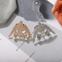 Zinc Alloy Rhinestone Drop Earring, swallow, plated, fashion jewelry & for woman & with rhinestone nickel, lead & cadmium free 