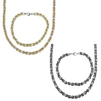 Fashion Stainless Steel Jewelry Sets, Unisex 5mm Approx 22 Inch 