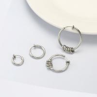 boucle d'oreille de clip en inox, acier inoxydable, bijoux de mode & normes différentes pour le choix & pour femme, plus de couleurs à choisir, Vendu par PC