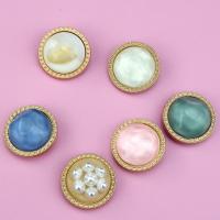 Zinc Alloy Shank Button, Round, Washable  