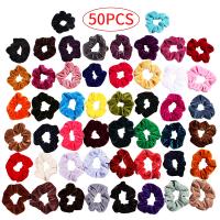 Hair Scrunchies, Velvet, printing, durable & elastic & for woman 