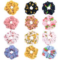 Hair Scrunchies, Cloth, printing, durable & elastic & for woman 100mm 