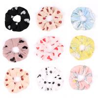 Hair Scrunchies, Chiffon, printing, durable & elastic & for woman 