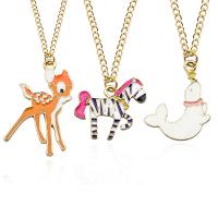 Enamel Zinc Alloy Necklace, with enamel, plated, fashion jewelry nickel, lead & cadmium free 