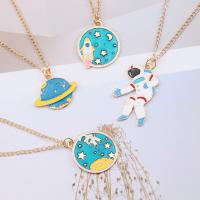 Enamel Zinc Alloy Necklace, with enamel, plated, fashion jewelry nickel, lead & cadmium free, 45+5cm 