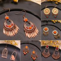 Zinc Alloy Drop Earring, with Seedbead, plated, fashion jewelry & for woman nickel, lead & cadmium free 