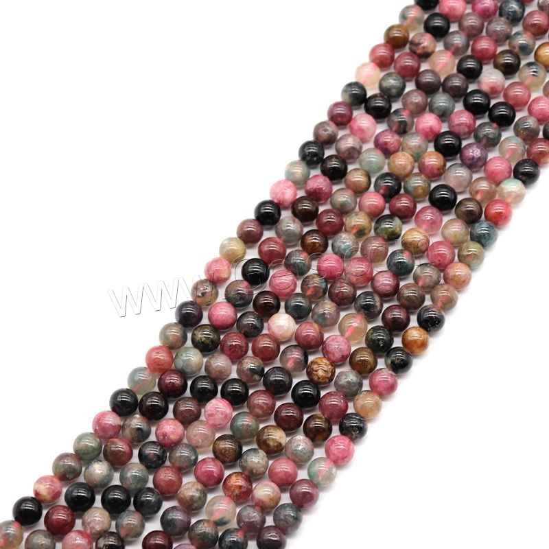 Natural Tourmaline Beads, DIY & different size for choice, Length:Approx 15.7 Inch, Sold By Strand