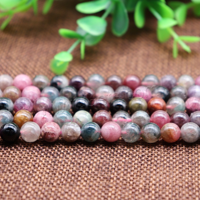 Natural Tourmaline Beads, DIY & different size for choice, Length:Approx 15.7 Inch, Sold By Strand