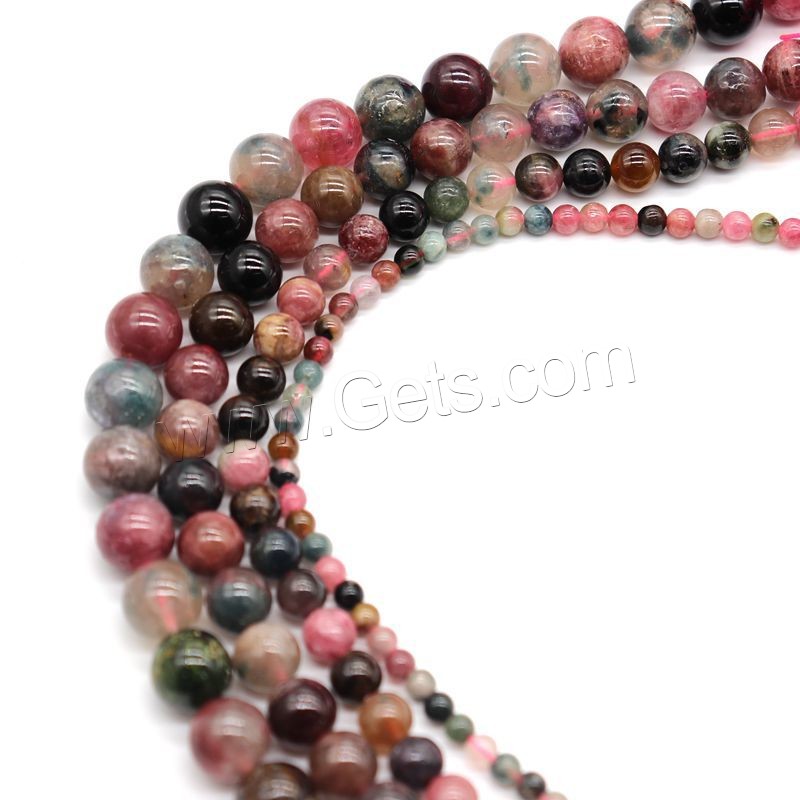 Natural Tourmaline Beads, DIY & different size for choice, Length:Approx 15.7 Inch, Sold By Strand