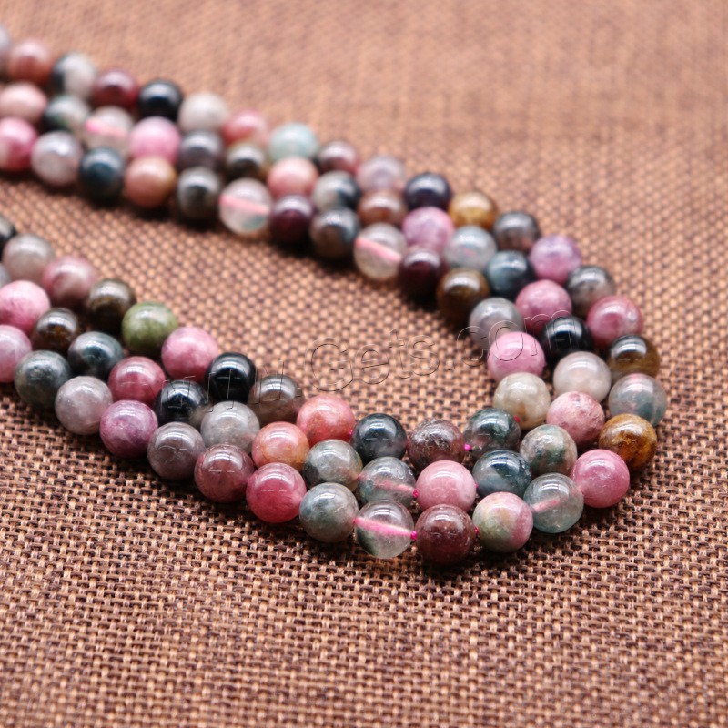 Natural Tourmaline Beads, DIY & different size for choice, Length:Approx 15.7 Inch, Sold By Strand