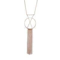 Chaîne en alliage de zinc de fer Collier Pull, avec 3.1inch chaînes de rallonge, Plaqué de couleur d'or rose, chaîne de torsion ovale & pour femme, 165mm Environ 24.6 pouce, Vendu par brin