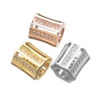 Brass Spacer Beads, plated, DIY & micro pave cubic zirconia 