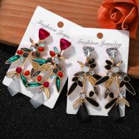 Zinc Alloy Rhinestone Drop Earring, plated, fashion jewelry & for woman & with rhinestone, nickel, lead & cadmium free 