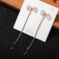 Zinc Alloy Rhinestone Drop Earring, plated, fashion jewelry & for woman & with rhinestone, nickel, lead & cadmium free 