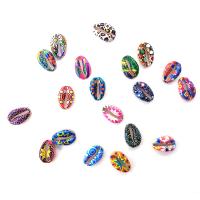 Impression fantaisie perles de coquillage, coquille, durable & bijoux de mode, couleurs mélangées, 20-25mmuff0c14-16mmuff0c5-7mm Vendu par sac