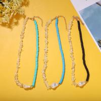 Zinc Alloy Necklace, with Plastic Pearl, plated, fashion jewelry & for woman nickel, lead & cadmium free 