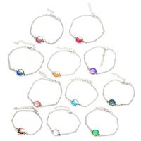 Moda pulseras de la aleación de Zinc, Joyería & diferentes estilos para la opción & para mujer, más colores para la opción, 550mm, Vendido por Sarta