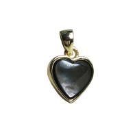 Bijoux pendentifs en Zinc alliage , coquille, avec alliage de zinc, coeur, Placage de couleur d'or, DIY, plus de couleurs à choisir, 9.4mm, Vendu par PC