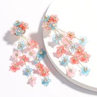 Resin Drop Earring, fashion jewelry & with rhinestone 