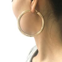 Brass Hoop Earring, plated, fashion jewelry & for woman nickel, lead & cadmium free 