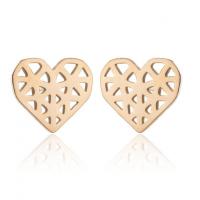 Stainless Steel Stud Earring, Heart, plated, fashion jewelry & for woman 