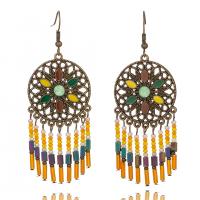 Fashion Fringe Earrings, Zinc Alloy, with Seedbead, plated, fashion jewelry & for woman, nickel, lead & cadmium free 