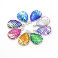 Stainless Steel Pendants, with Resin, Teardrop, DIY 