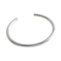 Plata de ley 925 Brazalete, chapado, Estilo coreano & ajustable & para mujer, más colores para la opción, 3.6mm, diámetro interior:aproximado 58mm, Vendido por UD