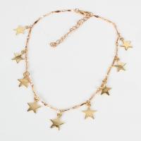 Mode Collier Choker, aluminium, avec 2.76 inch chaînes de rallonge, Placage de couleur d'or, pour femme, couleur métallique plaquée Environ 14.17 pouce, Vendu par brin