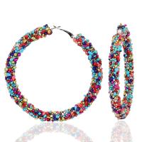 Gemstone Hoop Earring, for woman 