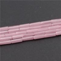 Katzenauge Perlen, poliert, DIY, Rosa, 4x13mm, Länge:ca. 15.4 ZollInch, 2SträngeStrang/Tasche, 30PCs/Strang, verkauft von Tasche