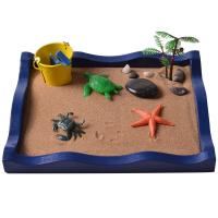 three-ply board Zen Sandbox Ornament, Square, half handmade, for home and office 