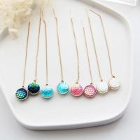 Zinc Alloy Thread Through Earrings, fashion jewelry & for woman 