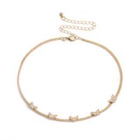 Mode Collier Choker, alliage de zinc, avec fer, avec 3.9 inch chaînes de rallonge, Placage, pavé de micro zircon & pour femme, plus de couleurs à choisir Environ 12.2 pouce, Vendu par brin