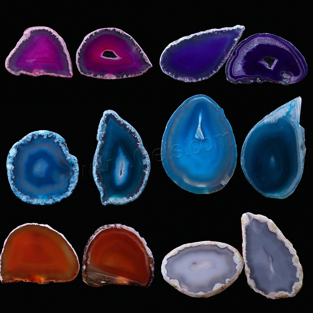 Cabochon en agate, Irrégulière, poli, DIY & normes différentes pour le choix, plus de couleurs à choisir, Vendu par PC