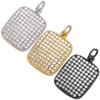 Cubic Zirconia Micro Pave Brass Pendant, plated, DIY & micro pave cubic zirconia Approx 3.5mm 