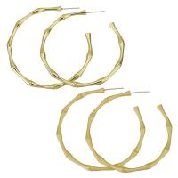 Brass Hoop Earring, plated, for woman 0.5mm 