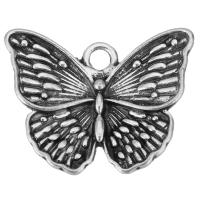 Zinc Alloy Jewelry Pendants, Butterfly, plated, DIY, metallic color plated Approx 2.5mm 