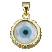 Brass Jewelry Pendants, Evil Eye, plated, fashion jewelry & DIY & with cubic zirconia, nickel, lead & cadmium free Approx 