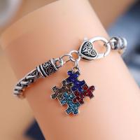 Zinc Alloy Rhinestone Bracelets, Flower, vintage & for woman & with rhinestone, silver color, 25mm .86 Inch 