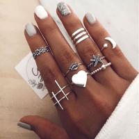 En alliage de zinc Bague, pour femme, argent, Vendu par fixé