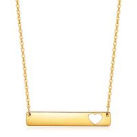 Collier de bijoux de titane, Acier titane, avec 2inch chaînes de rallonge, rectangle, Placage de couleur d'or, chaîne ovale & pour femme Environ 15.7 pouce Vendu par sac