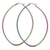 Boucle d'oreille en acier inoxydable Hoop, bijoux de mode & pour femme Vendu par paire