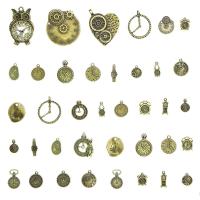 Zinc Alloy Jewelry Pendants, antique bronze color plated, DIY, 16-48.6mm 