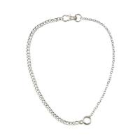 Zinc Alloy Necklace, platinum color plated, for woman, metallic color plated Approx 17.32 Inch 