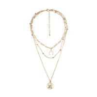 Collier de mode Multi couche, alliage de zinc, avec 2.75 inch chaînes de rallonge, Placage, pour femme & à fils multiples, plus de couleurs à choisir, 33cm,50cm Environ 19.68 pouce, Vendu par brin