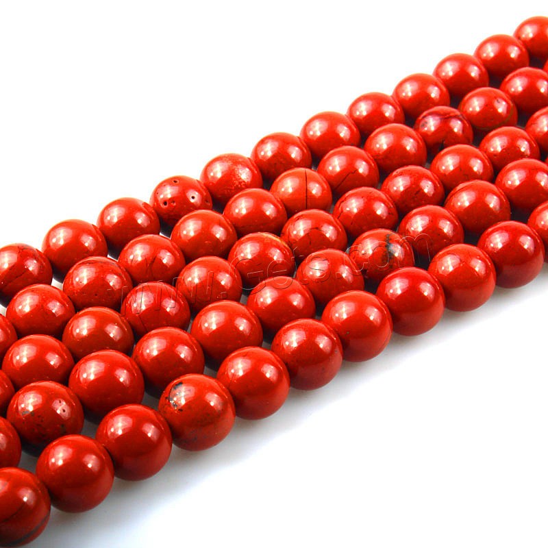 Red Jasper Bead, Round, polished, DIY & different size for choice, red, Length:Approx 15 Inch, Sold By Strand