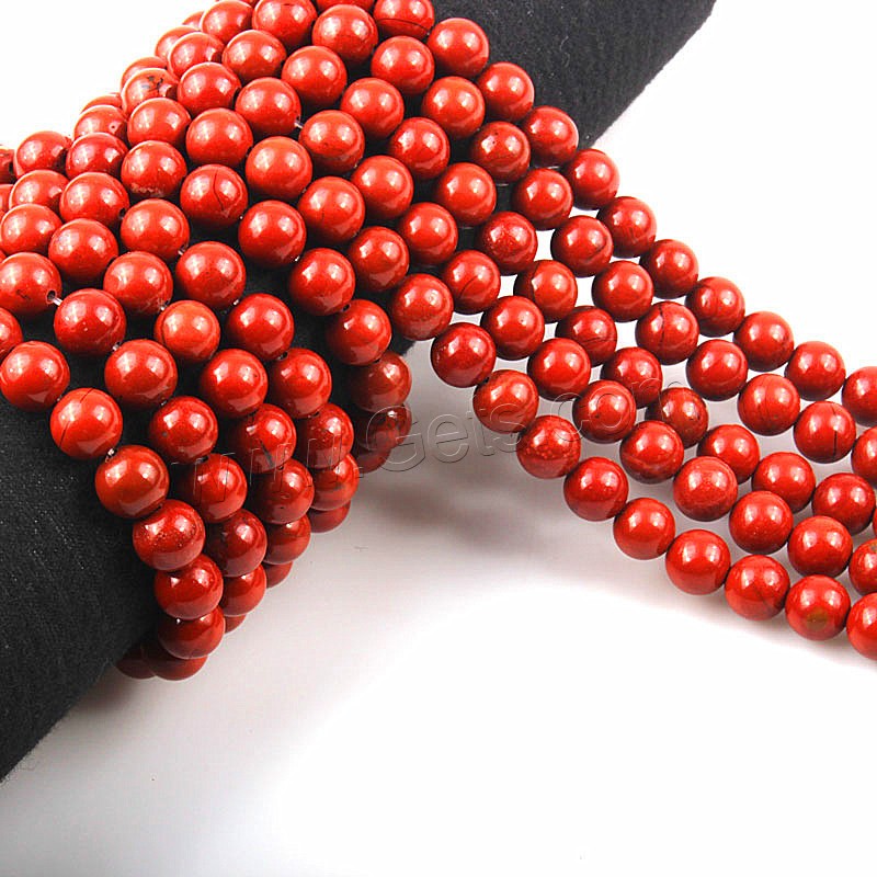 Red Jasper Bead, Round, polished, DIY & different size for choice, red, Length:Approx 15 Inch, Sold By Strand