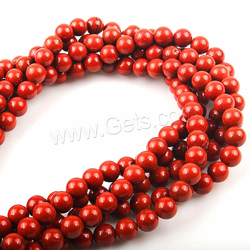 Red Jasper Bead, Round, polished, DIY & different size for choice, red, Length:Approx 15 Inch, Sold By Strand